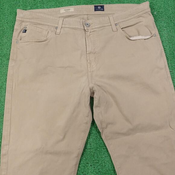 AG Adriano Goldschmied Pants Mens 38x34 Beige The Protege Straight Leg Chino - Picture 2 of 12